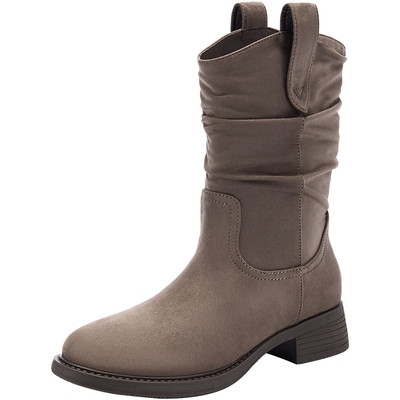 热风2025年冬季新款女时尚休闲靴