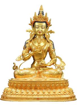 闯隆家用铜器桌面铜鎏金铜像摆件