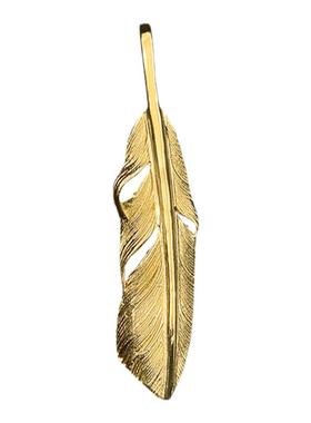 HorizonBlue18k金小羽毛吊坠