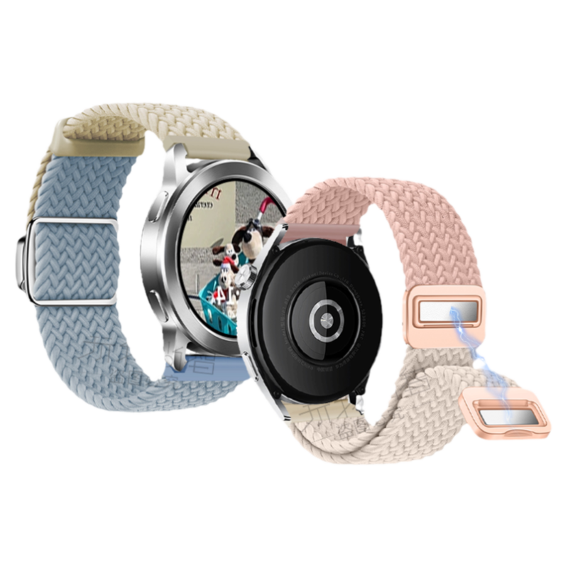 适用小米watchS4手表S3磁吸扣sport编织滑扣s2表带s1pro运动color2智能华米Amazfit GTS4/3/2夏天GT4R/3透气