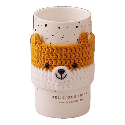 象有秘密毛线杯套防烫防滑