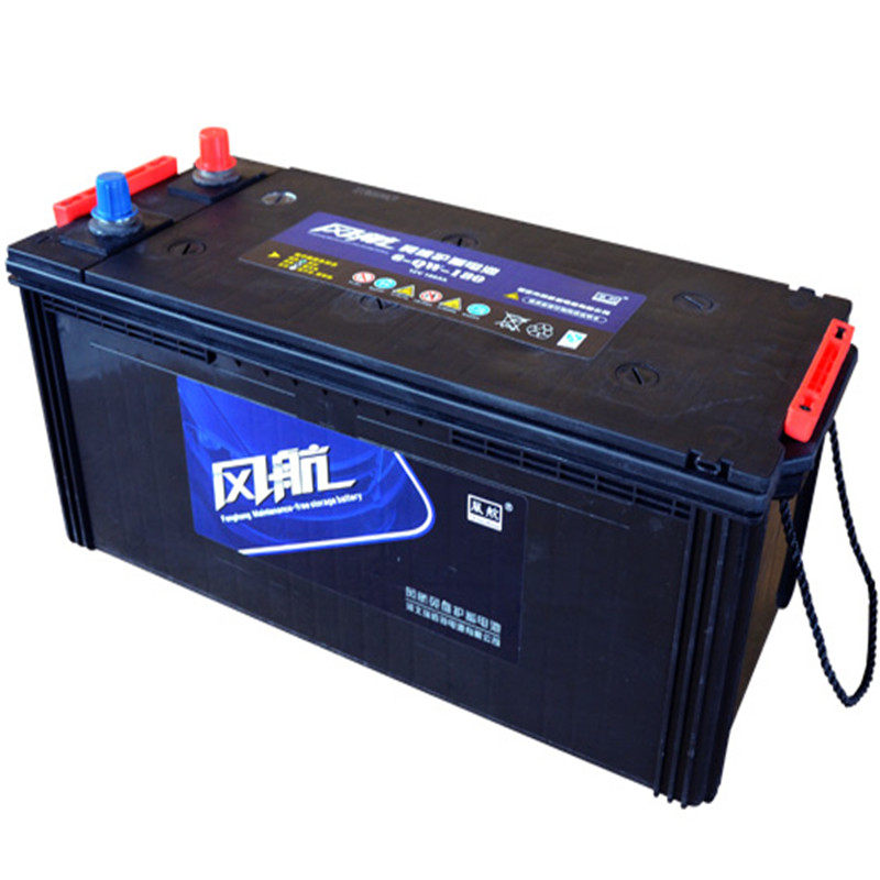 风航蓄电池6-QW-180免维护汽车起动电瓶12V180Ah适用于重汽斯太尔