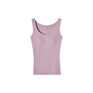 ubras保暖背心女带胸垫罩杯免穿文胸基础内搭圆领无痕肌底秋衣