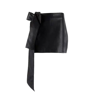 【现货发】宋轶同pu皮a字半身裙