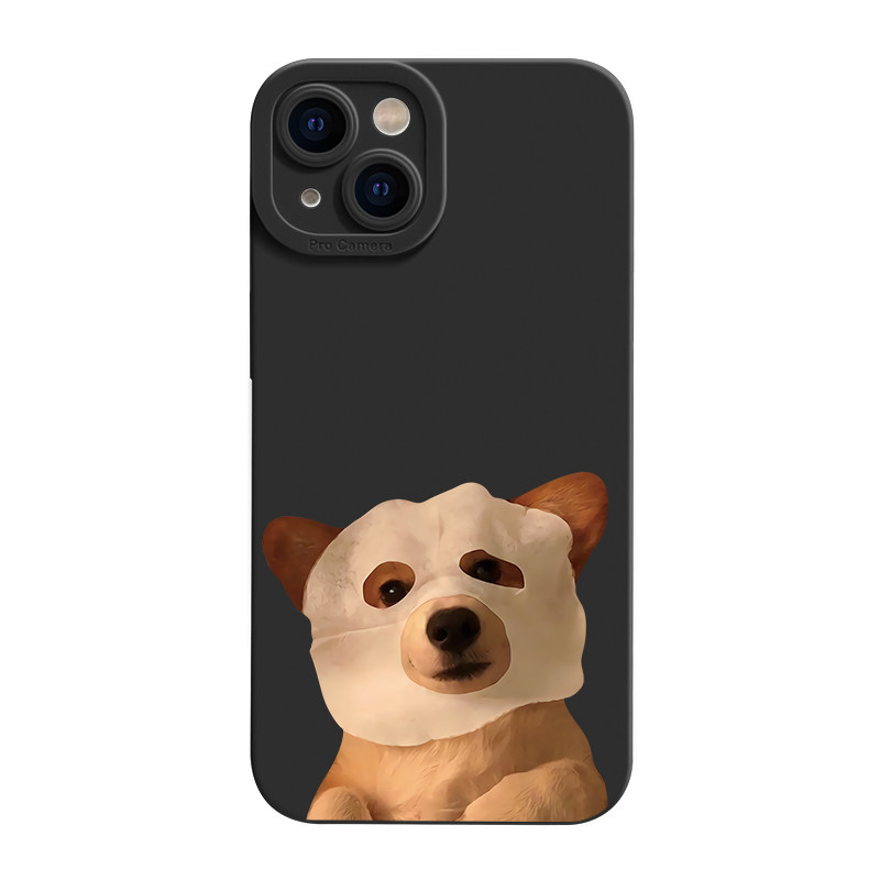 面膜柴犬iPhone17手机壳15软薄se个性17plus创意8有趣13新款xr女男12苹果11简约14Promax卡通