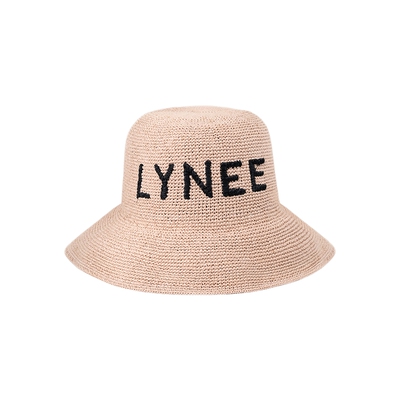 LYNEE 简约LOGO字母编织渔夫帽时尚百搭 LAD2FSA004