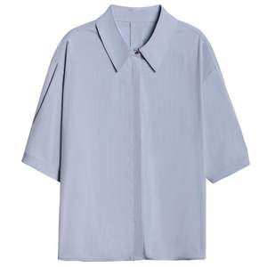 达佳诗旗舰店达佳诗蓝色加厚衬衫女上衣职业正装春秋通勤教师面试穿搭长袖衬衣