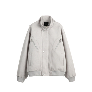 立领毛呢夹克羽绒服男款冬季高充绒量薄款外套男2025新款高级感