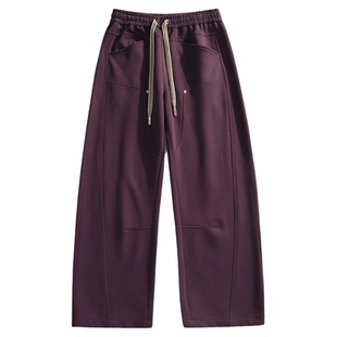 大码男士休闲直筒裤2026春季新款宽松型显瘦百搭抽绳卫裤运动裤男