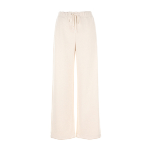 wana try超显瘦磨毛厚款直筒裤米白色2025冬季新款简约女款长裤