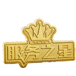 服务之星胸牌销冠明星标兵勋章徽章优秀员工奖章胸针销售定制logo