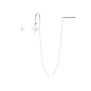 一耳两洞耳钉耳骨连体流苏气质长耳线一体气质耳饰女双耳洞耳环