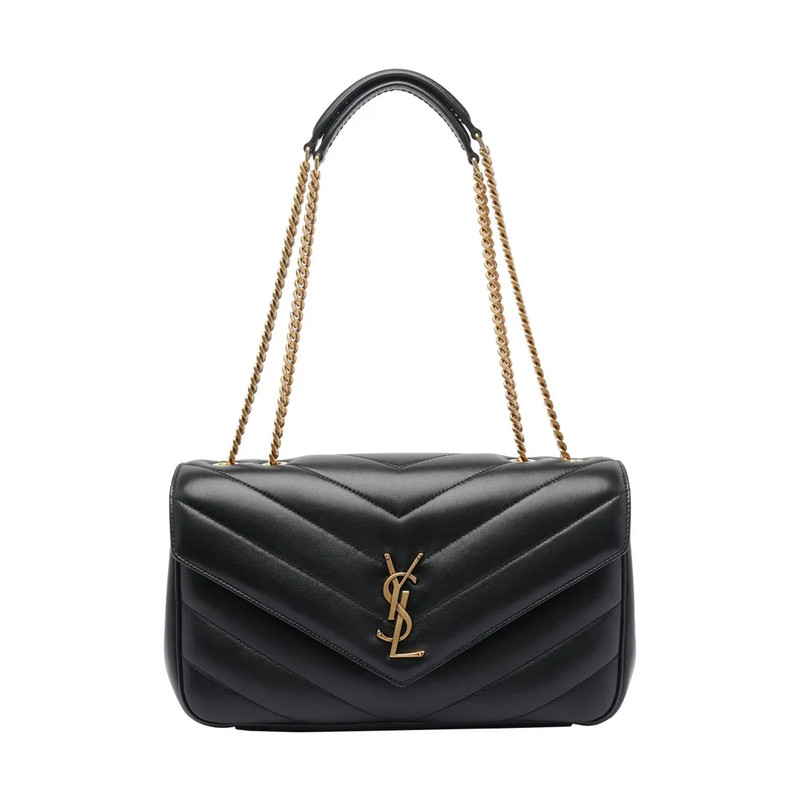 Saint Laurent圣罗兰YSL中号loulou黑金链包26早春新款意大利代购