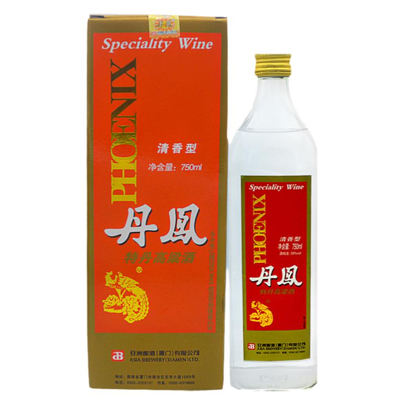 厦门丹凤高粱酒2瓶39度厦门产特丹优纯粮固态发酵精制高梁