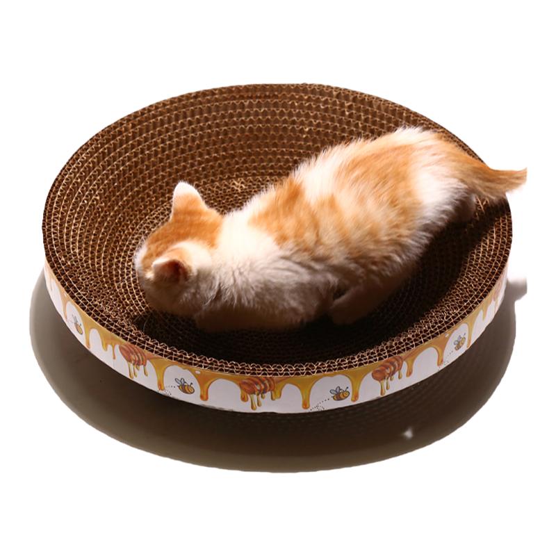 猫抓板不掉屑特大号耐磨碗型瓦楞纸猫抓盆猫咪玩具夏天猫窝磨爪器