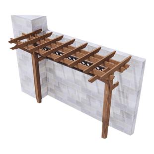 防腐木葡萄架庭院户外廊架碳化木花架花园别墅露台室外单边爬藤架