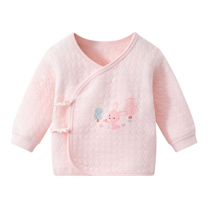 童泰新生婴儿和尚服纯棉保暖上衣双层护肚加厚初生宝宝衣服秋冬款