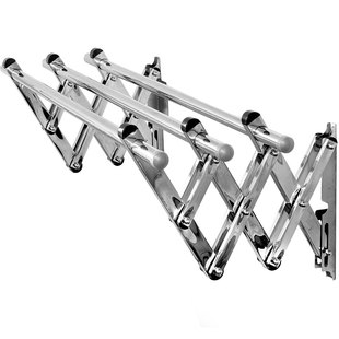 伸缩晾衣杆阳台外家用凉衣架室外不锈钢外飘晒衣架户外折叠挂窗外