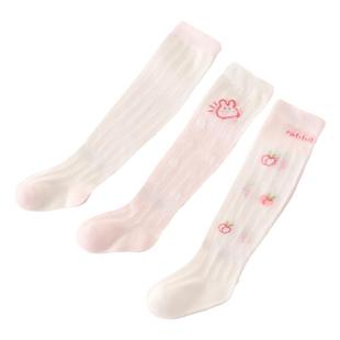 婴儿长筒袜夏季薄款新生儿夏天防蚊袜女童过膝空调袜宝宝网眼长袜