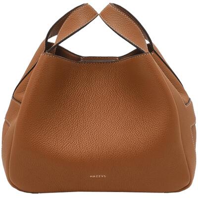 【专柜正品】Hazzys哈吉斯纯色托特包女士秋季斜挎包