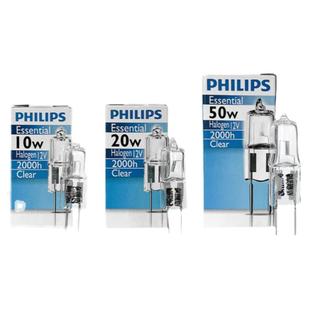 飞利浦卤素灯珠水晶灯插脚小灯泡卤钨10支12v 20W 10W G4低压灯珠