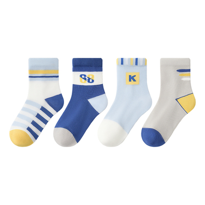 小龙人无骨春秋男童薄款棉袜