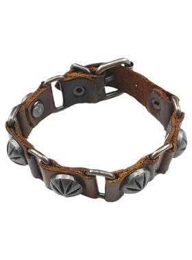 棕色杀马特复古银灰十字手链手环