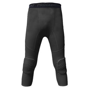 篮球紧身七分裤护膝一体蜂窝防撞打底裤袜带护腿运动护具打球装备