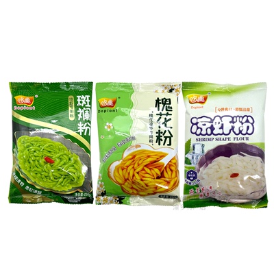 重庆斑斓凉虾粉槐花粉彩色
