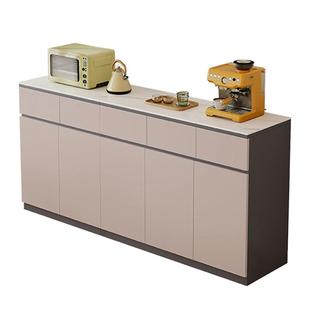 实木岩板餐边柜新款客厅靠墙一体茶水柜家用厨房大容量收纳储物柜