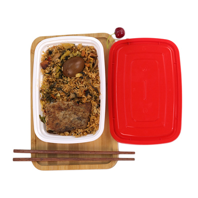 一次性外卖盒花园兔长方形PP材质