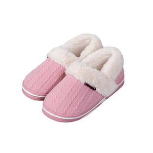 舒乐佳棉拖鞋2025情侣冬季家居防滑厚底保暖棉鞋月子鞋包根男女鞋