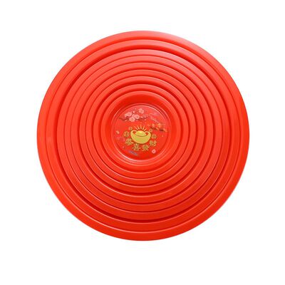 塑料中式加厚恭喜发财塑料红盘