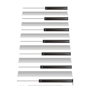 钢琴艺术楼梯贴纸装修培训翻新防水自粘易装墙纸学校机构美化装饰