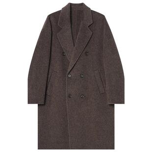 全羊毛双面呢大衣男士中长款2026年冬季加厚高级感妮子风衣外套男