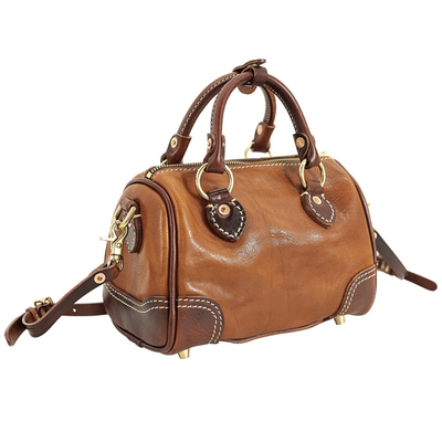 意大利牛皮复古质感波士顿包