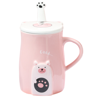 马克杯带盖勺陶瓷杯子女生新款2026宿舍家用喝水杯男办公室咖啡杯