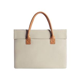 简约笔记本电脑包通勤手提包商务公文包女士上班高级感a4帆布定制logo14/16英寸适用于小米华为联想苹果戴尔