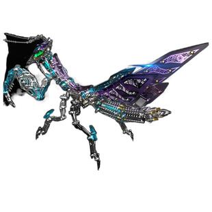 新年龙零精密机械螳螂玩具diy手工可动磁吸灯不锈钢金属拼装模型