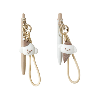 奶茶主理汪按动中性笔0.5mm黑色速干小学生专用签字笔高颜值黑笔