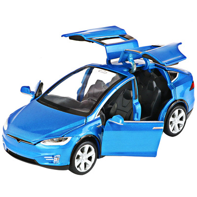 特斯鹰翼式六开门合金车模