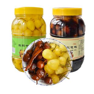 广西七彩椒泡椒灯笼椒 野山椒酱腌五彩椒酸辣荞头木瓜丝下饭酱菜