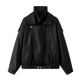 大嘎daga重工美式立领酷飒风炸街机车服夹克皮衣外套女秋2025新款