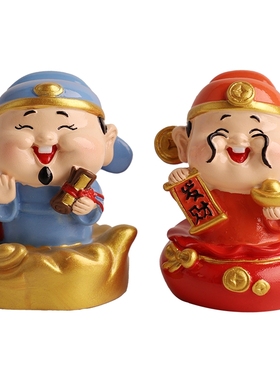 创意卡通财神爷摆件客厅玄关电视