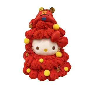 新款正版helloKitty猫新年包包挂件小挂饰可爱毛绒玩偶钥匙扣礼物