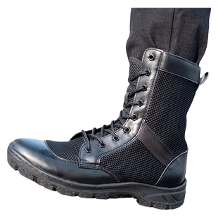 夏季高帮户外超轻网眼透气战靴男女安检鞋战术靴作战训靴保安靴