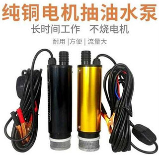 电动抽油泵12v24伏通用小型接电瓶抽水泵家用抽油神器机自吸加油