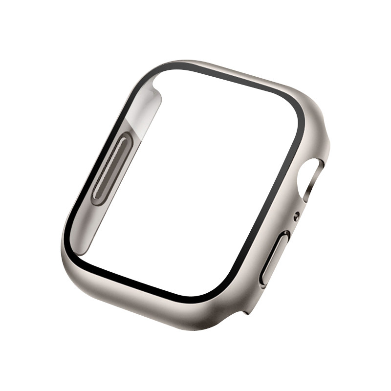 壳膜一体适用AppleWatchS12保护壳苹果iwatchseries11手表壳4透明ultra3全包se3钢化膜46mms10s9超薄防水表盘