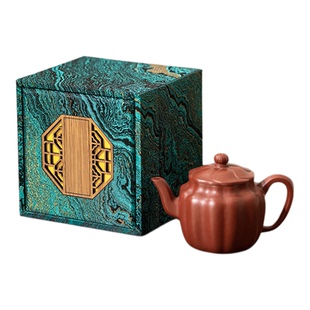 瓷器锦盒礼品包装盒流沙金花窗翻盖书型盒文玩首饰玉器陶瓷收纳盒