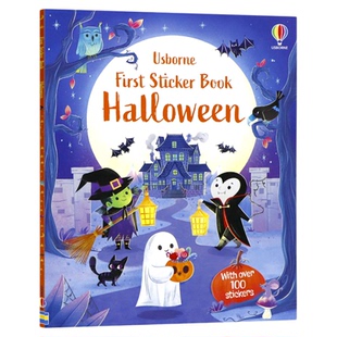 Usborne出品 第一个贴纸书英文原版绘本 First Sticker Book Big Machines我的一天 0-6岁幼儿宝宝趣味益智启蒙进口英语书籍平装版
